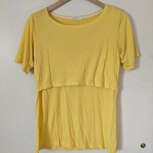 Smallshow Maternity Nursing Top, Size S, Yellow